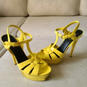 yellow ysl heels