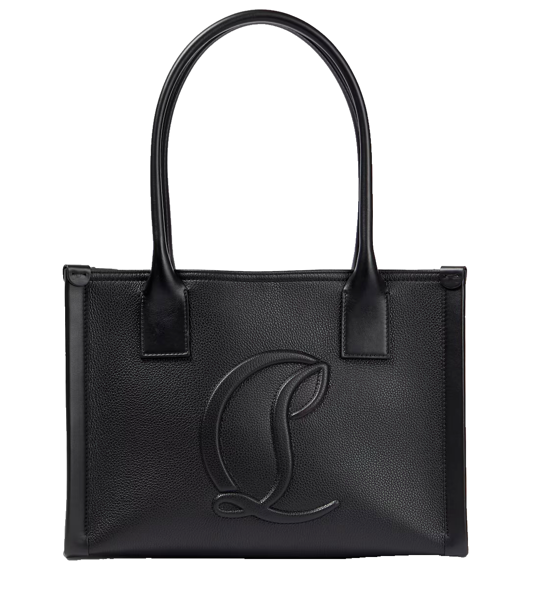 Christian Louboutin Paris Black Small Tote Bag By My Side Leather