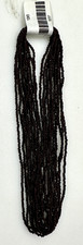 Hank of 13/0 Cut Seed Beads - Dark Brown