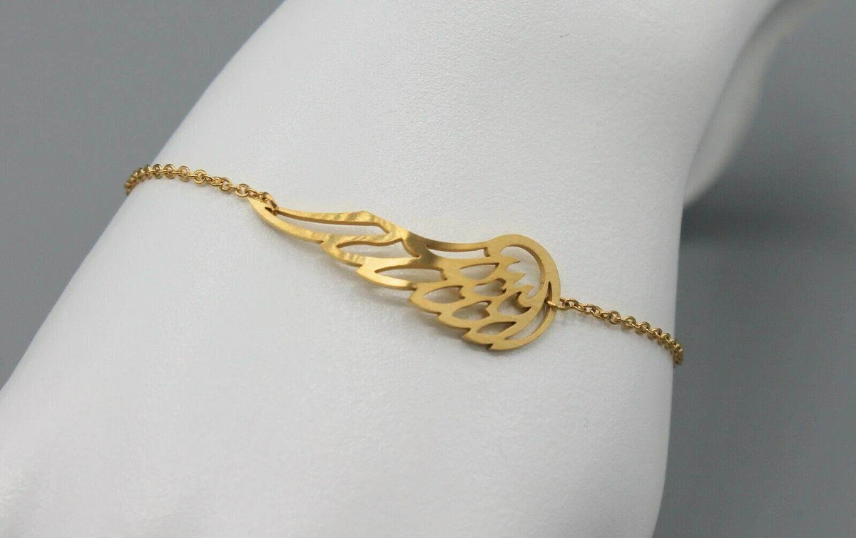 Angel wing shop bracelet gold