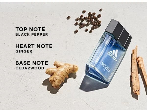Fragancia corporal Adidas Moves for Him para hombre, 2,5 fl oz, líquida, pomelo Foto 3 de 4