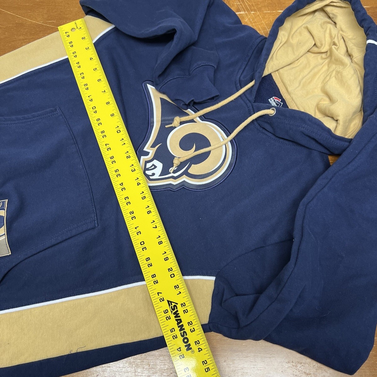 Los Angeles Rams Hoodie Mens Large Blue Long Sleeve Pullover NFL