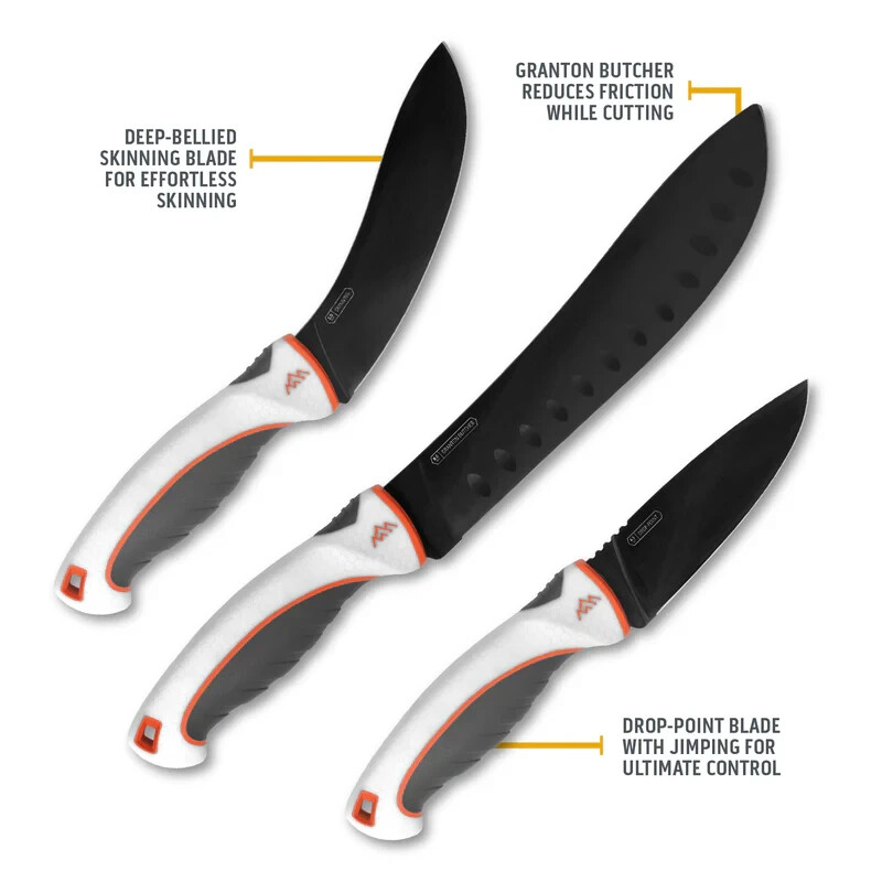 NEW Outdoor Edge Ergomax 6 Pc Professional Grade Game Processing Knife Set