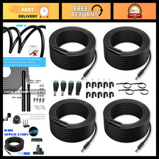 4 PCS 33FT DC Power Extension Cable 5.5mm x 2.1mm for CCTV, Printers, Routers