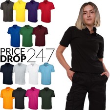 Ladies Polo T Shirt Loose Fit Size 6 to 32 - WOMENS UNISEX CLASSIC CASUAL TOPS