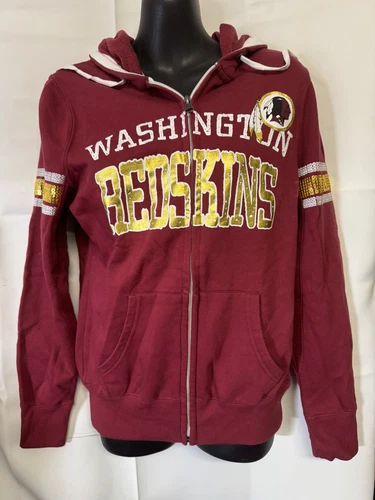 VETEMENTS Felpa con cappuccio e zip intera Majestic NFL Team Apparel Washington Redskins donna taglia small