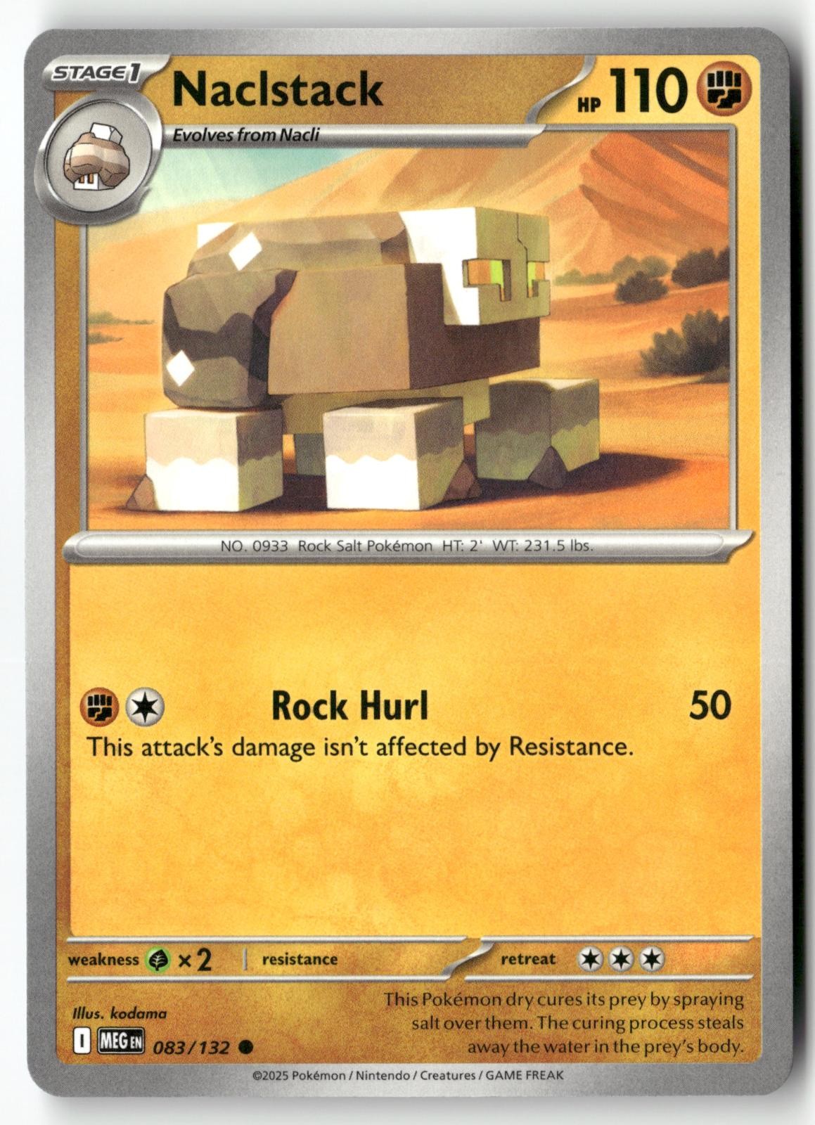 Naclstack 083/132 Pokemon English Mega Evolution 2025