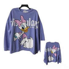 Disneyland Resort Daisy Duck Purple crewneck sweatshirt 3X Front Back Spirit EUC