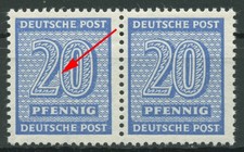 SBZ West-Sachsen Freimarken Ziffern mit Plattenfehler 134 Y w I postfrisch