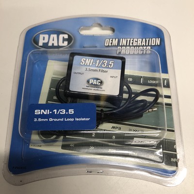 PAC SNI-1/3.5 3.5mm Noise Filter/Eliminator Ground Loop Isolator Brand New