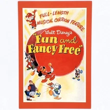 Fun and Fancy Free Postcard Mickey Mouse Goofy Donald Duck Jiminy Cricket Disney