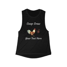 Coop Crew Chickens tank top | Women's Muscle Tank, Custom Text