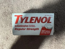 TYLENOL REGULAR STRENGTH 325MG ACETAMINOPHEN PAIN RELIEVER 100 CT EXP: 10/2026+