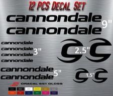 Custom Cannondale Bike Frame Decal Set. Pick Your Color. USA Seller 