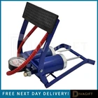 FOOT PUMP DOUBLE BARREL CYLINDER AIR PRESSURE INFLATOR CAR VAN BICYCLE BIKE TYRE