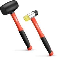 ValueMax Rubber Mallet, 16oz Mallet Hammer And 35mm Multicolor 
