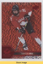 2022 Team Canada Juniors Red Champagne Foilboard Ashton Bell #52 READ 11pa