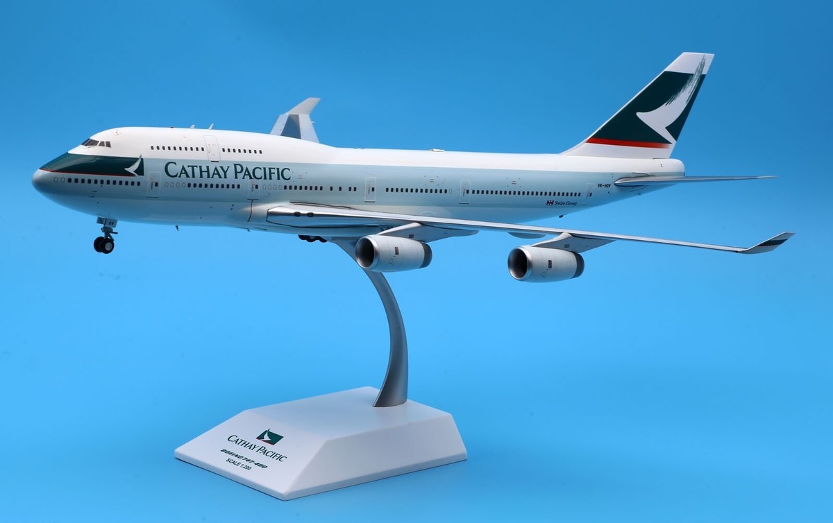IN STOCK JC Wings 1:200 Cathay Pacific Boeing B747-400 Aircraft