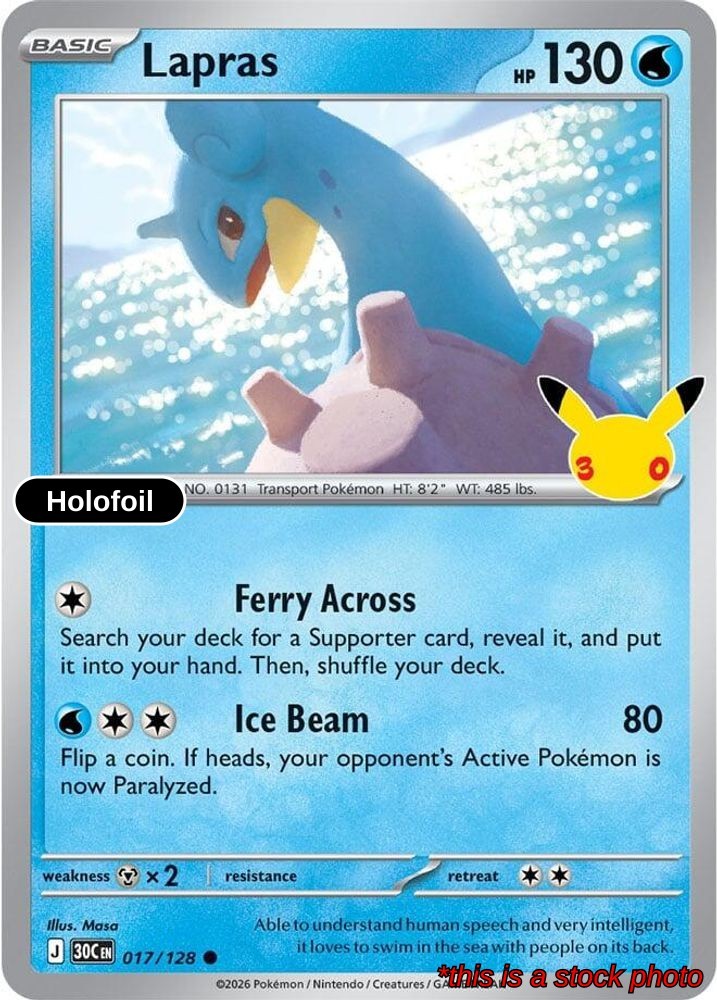 Lapras [Pokemon 30C - 017/128] Holofoil