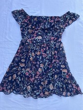 lulus dress small Navy Floral