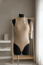 BCBG Light pink mock neck bodysuite