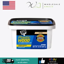 DAP Plastic Wood All Purpose Latex Wood Filler, Natural, 32 Oz (7079800525)