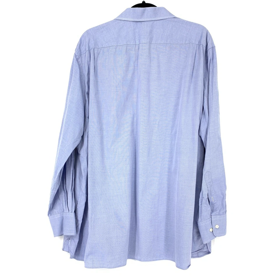 IKE BEHAR Dress Shirt Men's Sz 18 34/35 Classic Fit Button Down Light Blue - Image 2 of 4