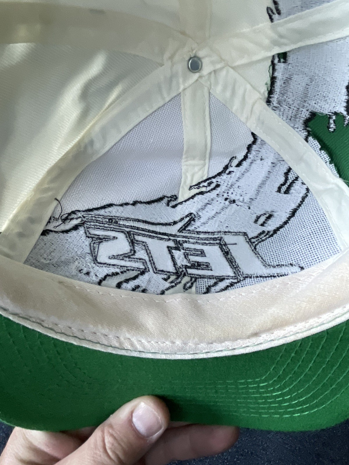 VINTAGE New York Jets SPLASH SnapBack Hat by Logo7 NFL PRO LINE 90s