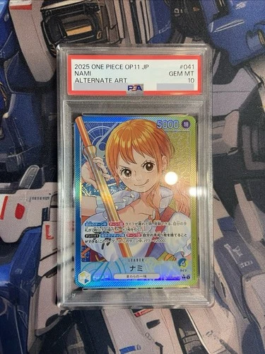 PSA 10 Nami Leader Parallel OP11-041 Alt Art - One Piece Japanese OP11 UK seller