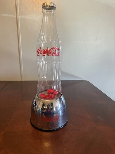 VTG Coca Cola Coke Bottle Bubbler Lamp Floating Caps Bar Decor Untested Read