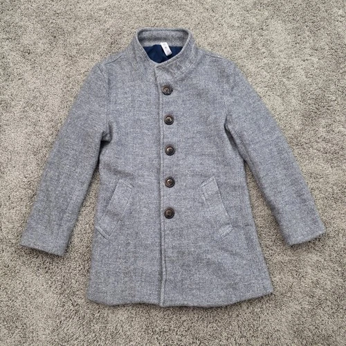 STATE & LIBERTY Wool Cotton Knit Button Top Over Coat Men's SMALL S Light Gray  - product listing photo