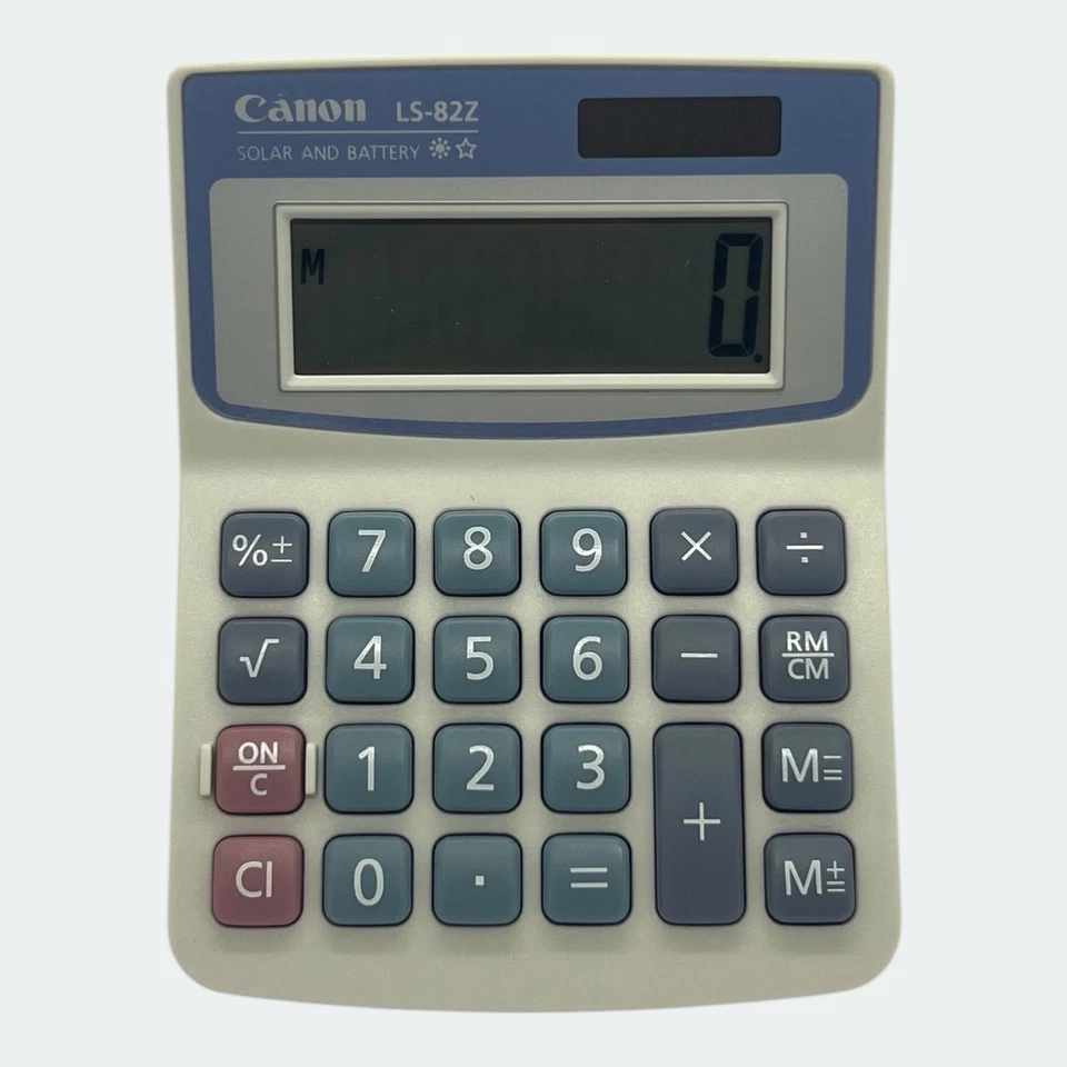 Canon LS-82Z Pocket Calculator 8-Digit Dual Power Desktop Office School - Tested - Image 3 of 4
