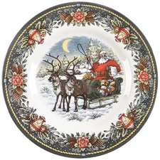 Royal Stafford Santa's Sleigh  Salad Plate 11722989
