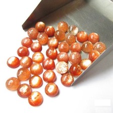 9mm Sunstone Round Cabochon Cut For Making Jewelry