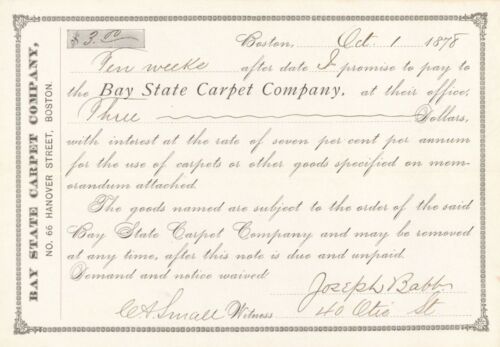 Early Promissory Note - Americana - Miscellaneous - Picture 1 of 1