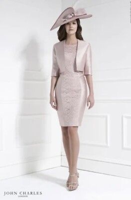 knee length dresses for ladies John Charles Champagne Dress with Lace 26428B  Lucindas on-line