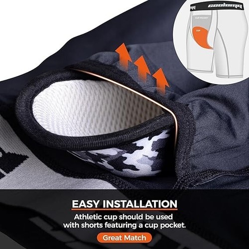 COOLOMG Boys Baseball Underwear with Soft Cup Youth Compression Sliding Shorts S - Picture 3 of 8