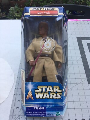 Hasbro Star Wars Episode II Jedi Council Mace Windu 12'', Samuel L. Jackson - NEW