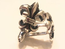 FLEUR DIS LIS SILVER CUFFLINKS MANUFACTURERS DIRECT PRICING