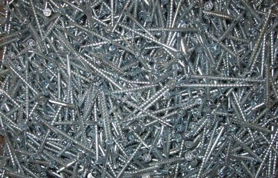 9 X 3 Phillip Flat Head With Nibs Particle Board Screw TY17 Zinc Plated #8 Head