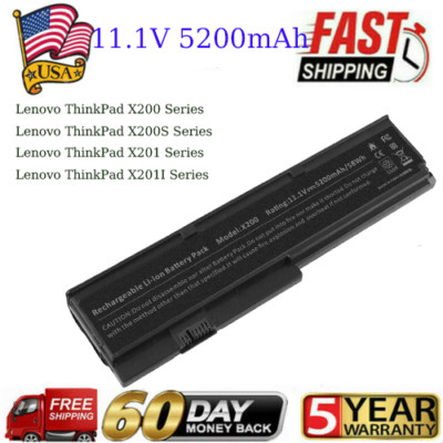 ARyee 5200mAh 11.1V X200 Batterie Batterie de Remplacement pour Lenovo IBM ThinkPad X200 X200s