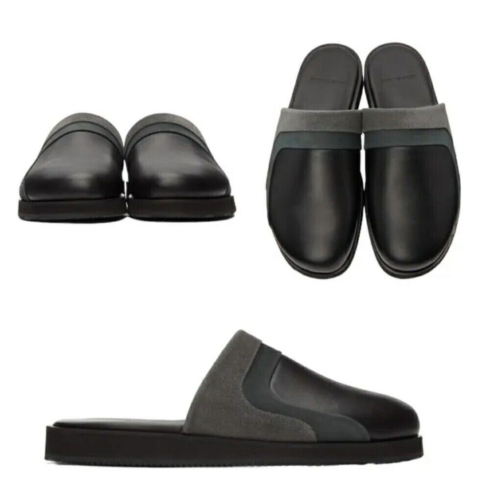 New in box John Elliott Black leather slide NIB JOHN ELLIOTT X Blackmeans X Suicoke Black Yucca Sandals  main image 3