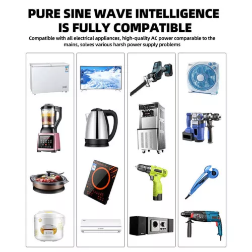 2500W 5000W Pure Sine Wave Inverter Solar Off Grid 24V to 220V 60hz US Socket - Picture 7 of 21