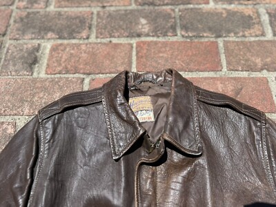 1930's AIRCRAFT SPORTSWEAR TAUBERS A2 Horsehide Motorcycle Flight