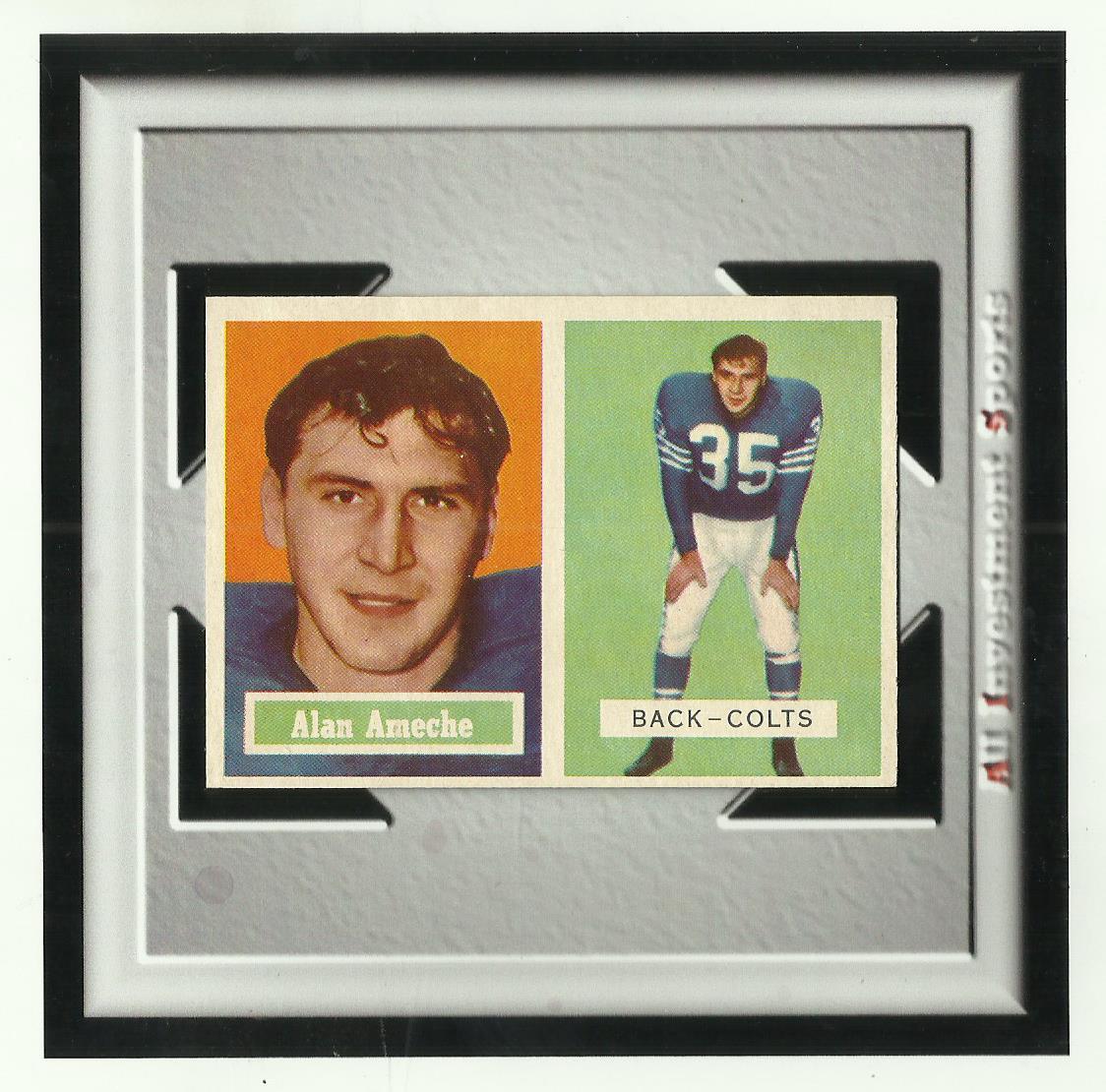 1957 Topps ALAN AMECHE 53 NM+ **awesome football card** TD89 eBay