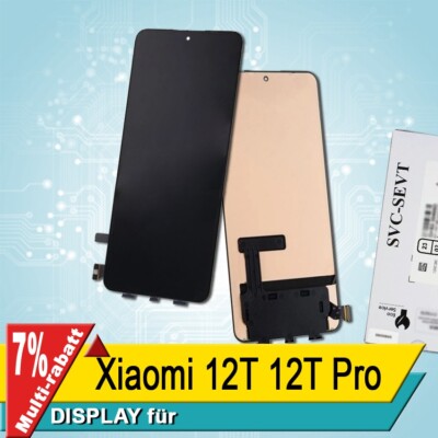 Display für Xiaomi 12T / 12T Pro Bildschirm Service Pack Schwarz
