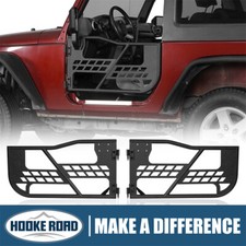 Hooke Road Tubular Half Doors Heavy Duty Steel For 07-18 Jeep Wrangler Jk 2-door