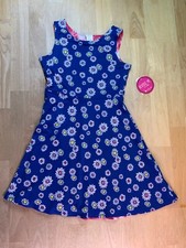 New Girl's Emily West Reversible Dress Flowers/Heart Shape Tie Dye-Nice