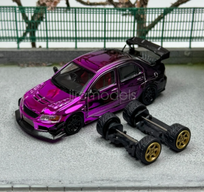 CM 1:64 Electroplated Purple For Lancer EVO 9 IX VOLTEX Model