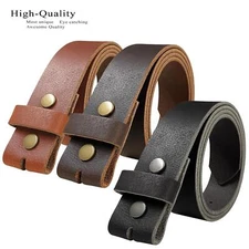 BS1300 Vintage Genuine Oil Tanned Leather Belt Casual Belt Strap 1-1/2" Wide 